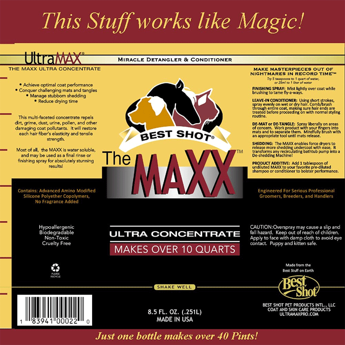 BEST SHOT The MAXX Ultra Concentrate Miracle Detangler 8.5oz