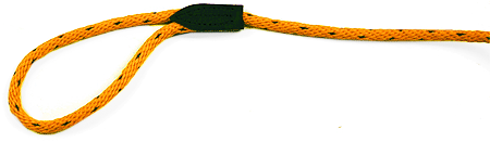 *LEATHER BROTHERS British Rope Slip Lead 6' Black/Orange