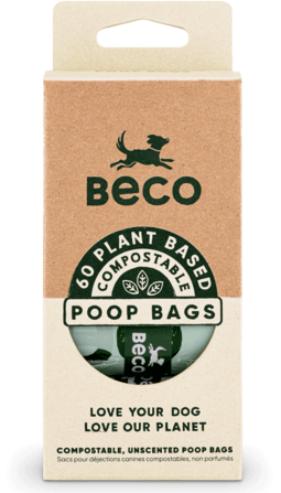 BECO Compostable Poop Bags Unscented 60ct