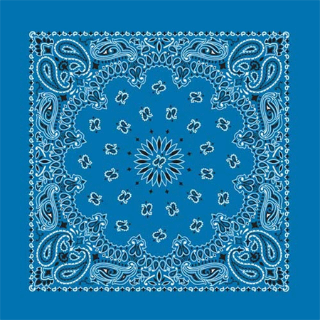 BANDANNA Paisley Mirage Blue 12pk