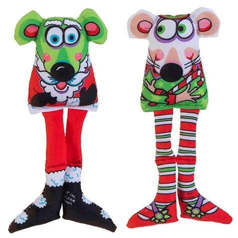 BAMBOO Fat Cat Holiday Catnip Mice Cat Toys 2pk