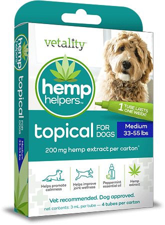 *VETALITY Hemp Helpers Topical for Dogs M 33-55# 4ct