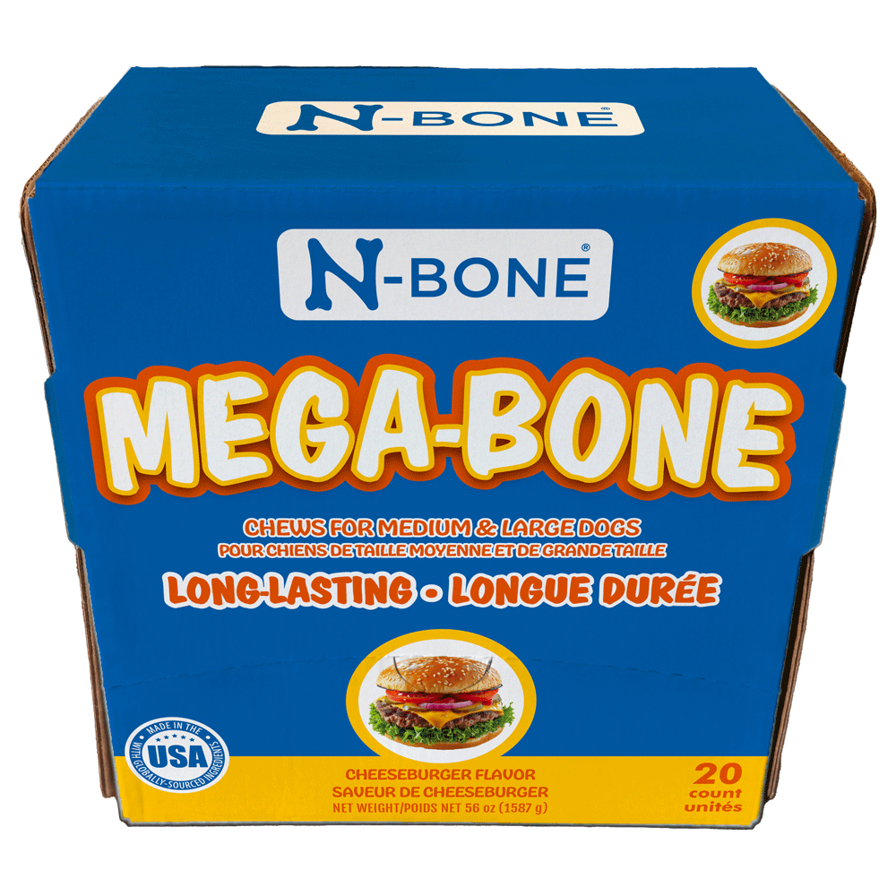 N-BONE Mega-Bone Cheeseburger Display 20ct