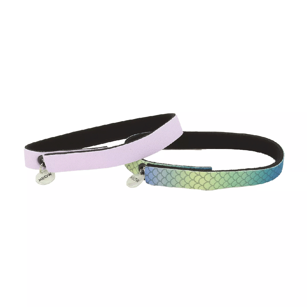COASTAL ElastaCat FlexFit Cat Collar Scales/Purple 2pk