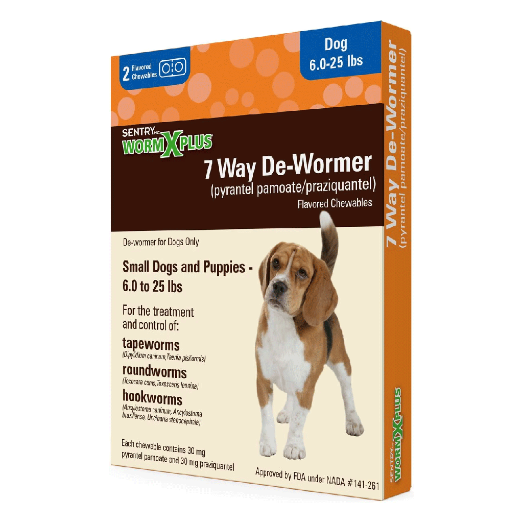 SENTRYHC 7 Way De-Wormer Small Dog 2ct