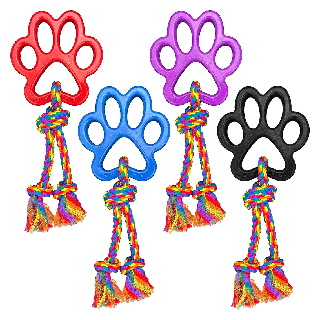 MULTIPET Tug A Paw w/ Rope 14"