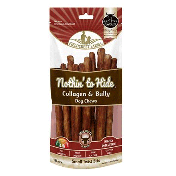 NOTHIN' TO HIDE Bully Twist Stix Small 10pk