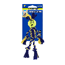 PETSPORT Twisted Chews Mini Braided Cotton Rope Rasta Man w/Tuff Ball 9"