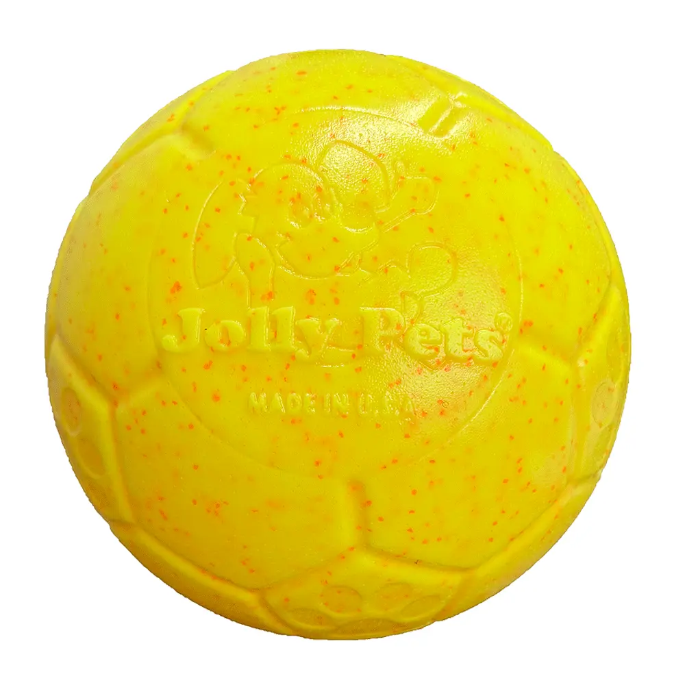 JOLLYPET Soccer Ball 8" Yellow/Orange Sprinkle L