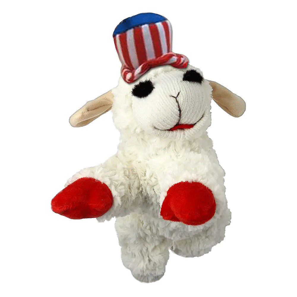 MULTIPET Lamb Chop w/Uncle Sam Hat 6"