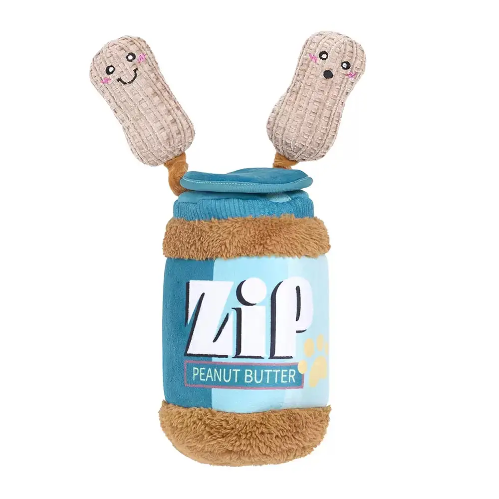ZIPPY PAWS Bungee Burrow Peanut Butter Jar