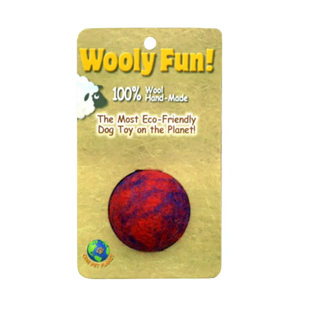 AMAZING PET Wooly Fun Ball 2" Red
