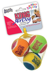 KONG Happy Birthday Squeaker Tennis Ball 3pk