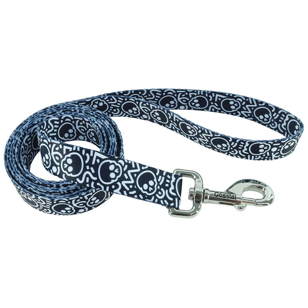 PET ATTIRE Lead 6'x1 Skulls