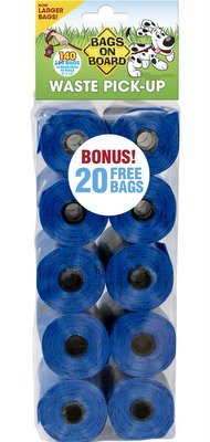 BAGS ON BOARD Refill Bags Blue 140ct