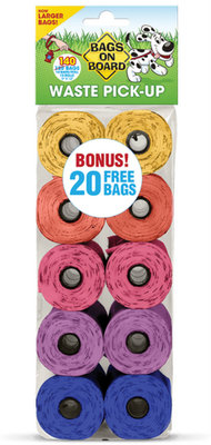 BAGS ON BOARD Refill Bags Rainbow 120ct