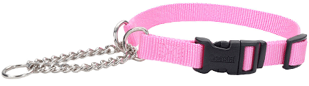 COASTAL Check Training Collar w/Buckle - 5/8 x 14-18in - Bright Pink
