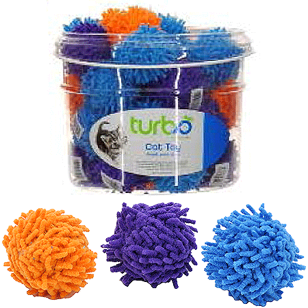 [CA80533] COASTAL Turbo Cat Toy Bin Mop Balls 36ct