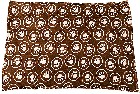 [E50059] ETHICAL/SPOT Snuggler Blanket Paws/Circle Chocolate 30x40