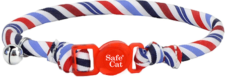[CA6731 STRIPES] *COASTAL Safe Cat Round Fashion Collar 8-12x3/8 Stripes