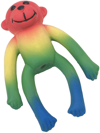 [CA83208 MULTI] *LIL PALS Latex Monkey Toy 4" Multi-Color