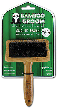 [PAW16123] ALCOTT Bamboo Groom Slicker Brush M