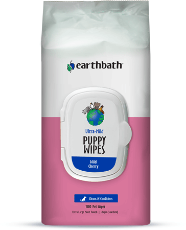 [EB02229] EARTHBATH Puppy Wipes Wild Cherry 100ct