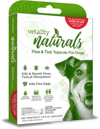 [TEV25060] TEVRA Vetality Naturals Flea & Tick Topical for Dogs 40+ lbs 3pk