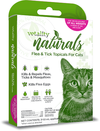 [TEV25061] TEVRA Vetality Naturals Flea & Tick Topical for Cats 3pk