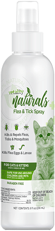[TEV25063] TEVRA Vetality Naturals Flea & Tick Spray for Cats 8oz