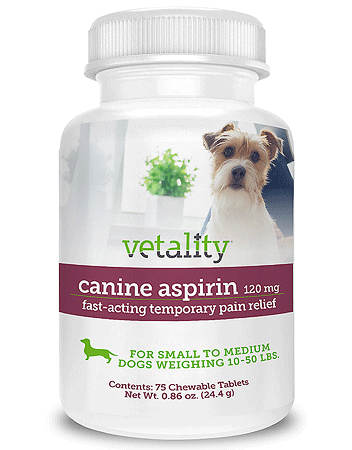 [TEV30062] VETALITY Canine Aspirin 120mg 75ct EXP 12/23