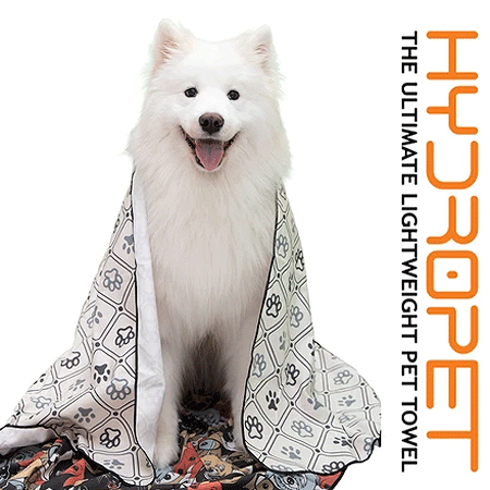 [BRB55376] BRBPETS HydroPET Hair & Dirt Resistant Towel - Paw Pattern L