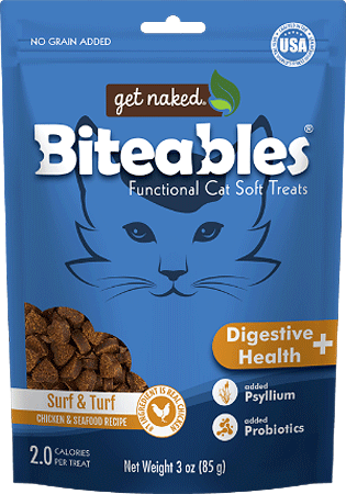 [NB91265] GET NAKED Biteables Cat Digestive Plus Treats 3oz