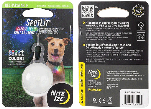 [NZ05159] NITE IZE SpotLit Collar Light Rechargeable Disc-O Tech