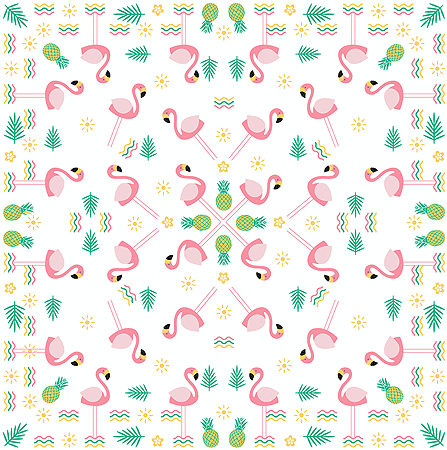 [BAN330] BANDANNA Flamingo 12pk
