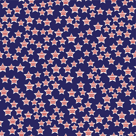 [BAN596] BANDANNA Patriotic American Stars 12pk