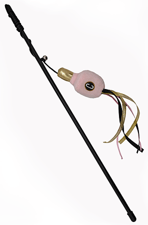 [EC33144] *COSMO Rose' Bottle Cat Wand 18"
