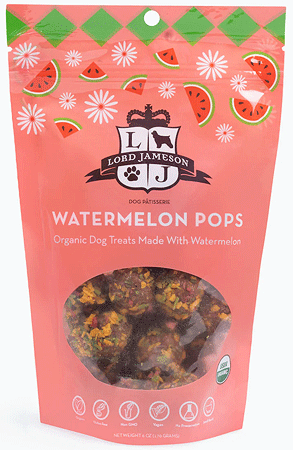 [LJ44533] LORD JAMESON Watermelon Pops Organic Dog Treats 6oz