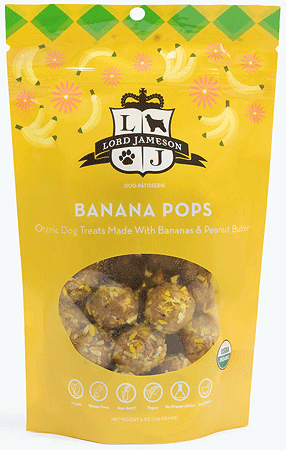 [LJ44539] LORD JAMESON Banana Pops Organic Dog Treats 6oz