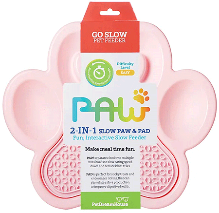 [PDH43084] PetDreamHouse PAW 2-in-1 Lick Pad w/Slow Feeder Baby Pink