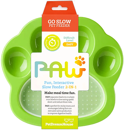 [PDH43090] PetDreamHouse PAW Mini 2-in-1 Slow Feeder & Lick Pad Green