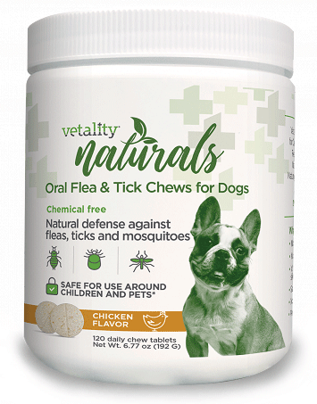 [TEV25068] VETALITY Naturals Oral Flea & Tick Chews for Dogs 120 ct