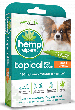 [TEV30104] *VETALITY Hemp Helpers Topical for Dogs S Under 33# 4ct