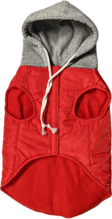 [EC70362 L] *COSMO Vest and Sweatshirt Reversible Coat w/Hood L Red
