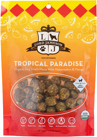 [LJ44542] LORD JAMESON Tropical Paradise Organic Dog Treats 3oz