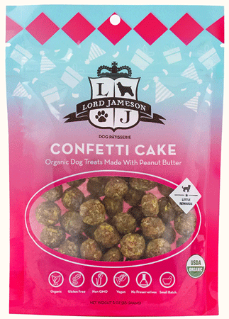 [LJ44540] LORD JAMESON Confetti Cake Organic Dog Treats 3oz