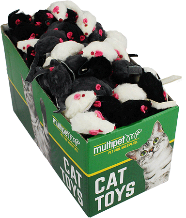 [MP36498] MULTIPET Fur Mice Cat Toys 1.25" 165ct