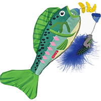 [KNG51706] KONG Wrangler Angler Fish Cat Toy