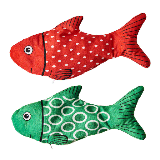 [EH52180] ETHICAL/SPOT Holiday Flippin Fish Catnip Toy 11.5"