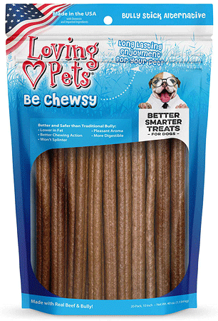 [LP05907] LOVING PETS Be Chewsy Bully Sticks Alternative Chews 10" 20pk